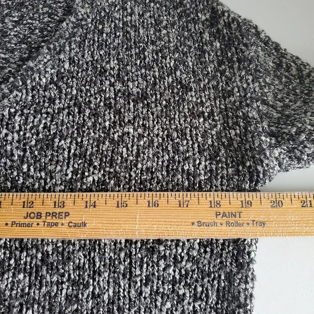 Women Garage Gray Marled V Neck Sweater S Scandi Minimal Classic Cozy Casual